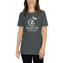 Load image into Gallery viewer, Hope30 Short-Sleeve Unisex T-Shirt w/Classic White Logo