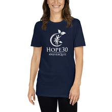 Load image into Gallery viewer, Hope30 Short-Sleeve Unisex T-Shirt w/Classic White Logo