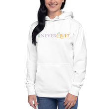 Load image into Gallery viewer, Hope30 #NeverQuit Unisex Hoodie w/Multi Color Logo