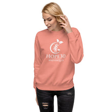 Load image into Gallery viewer, Hope30 Unisex Premium Sweatshirt w/Classic Logo in White