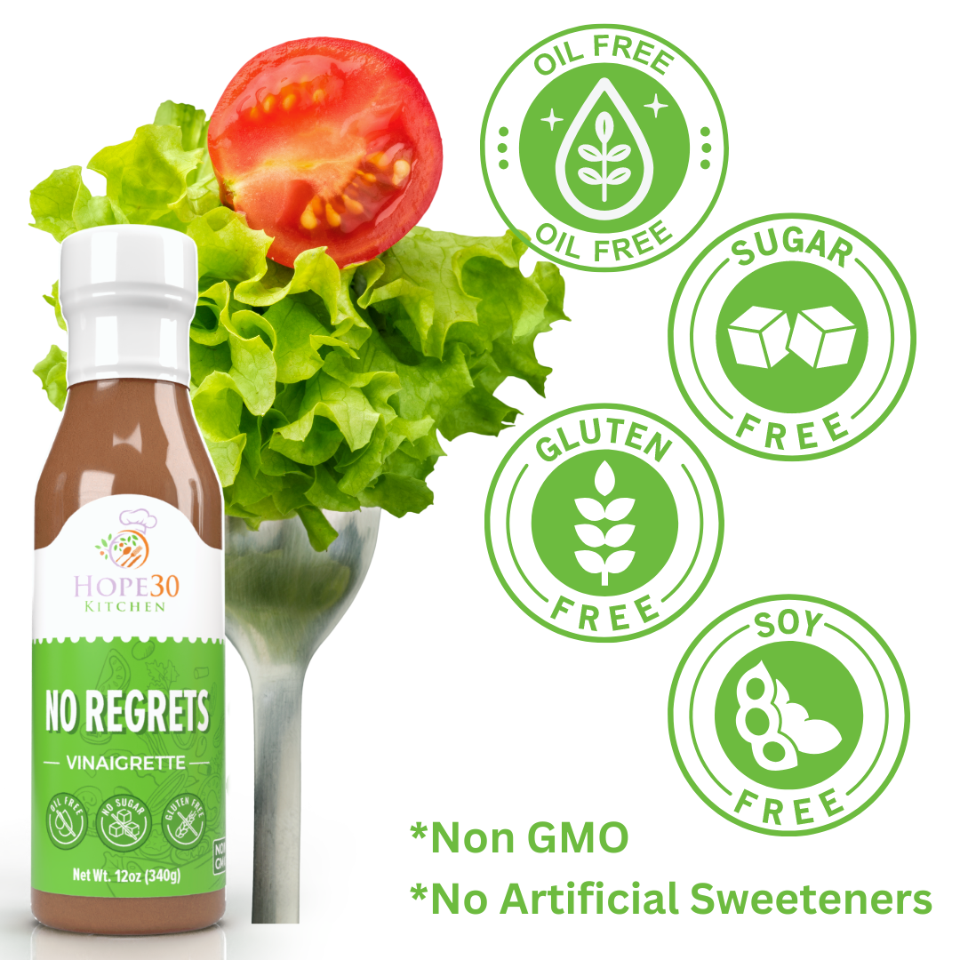 No Regrets Vinaigrette Sugar Free/Oil Free Salad Dressing & Marinade – Hope  Essentials
