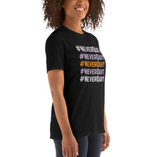 Load image into Gallery viewer, Hope30 #NeverQuit Short-Sleeve Unisex T-Shirt w/Echo Logo
