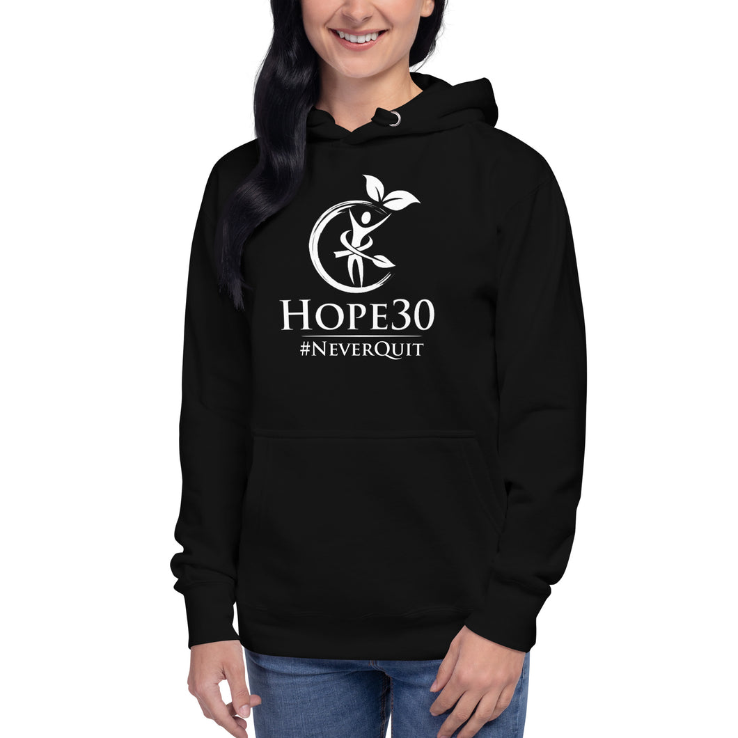 Hope30 Unisex Hoodie w/Classic White Logo