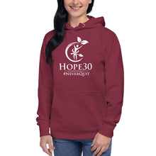 Load image into Gallery viewer, Hope30 Unisex Hoodie w/Classic White Logo

