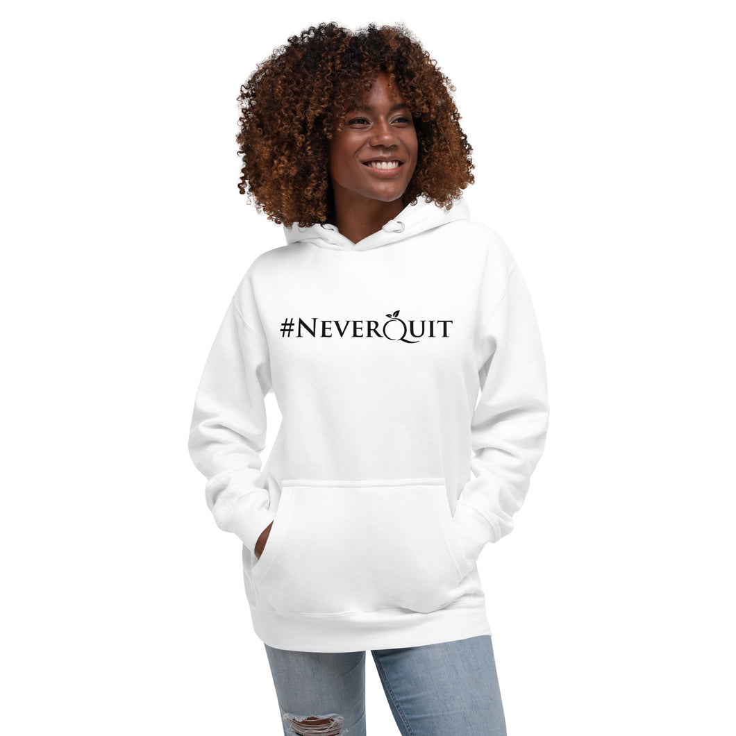Hope30 #NeverQuit Unisex Hoodie in White